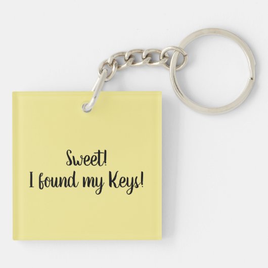 De Tijd van Cupcake met bestrooit zoet Sleutelhanger (Achterkant)