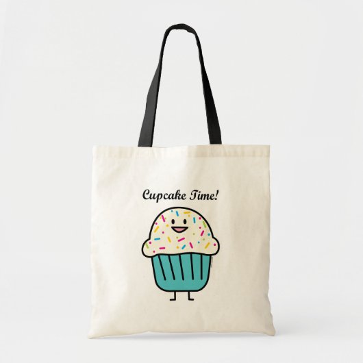 De Tijd van Cupcake met bestrooit zoet Tote Bag (Voorkant)