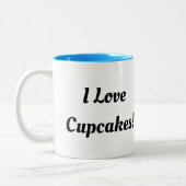 De Tijd van Cupcake met bestrooit zoet Tweekleurige Koffiemok (Links)