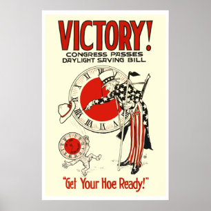 De Tijd van de Besparing van het Daglicht van WPA Poster