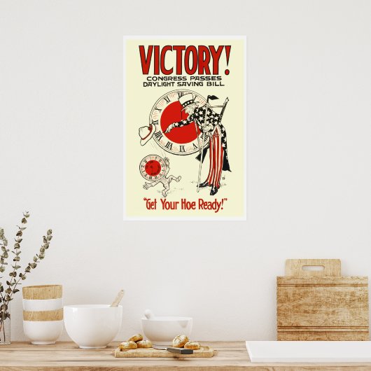 De Tijd van de Besparing van het Daglicht van WPA Poster (Keuken)