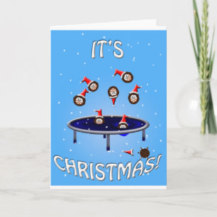 de tijd van de feestdagen is een trampoteling van  kaart