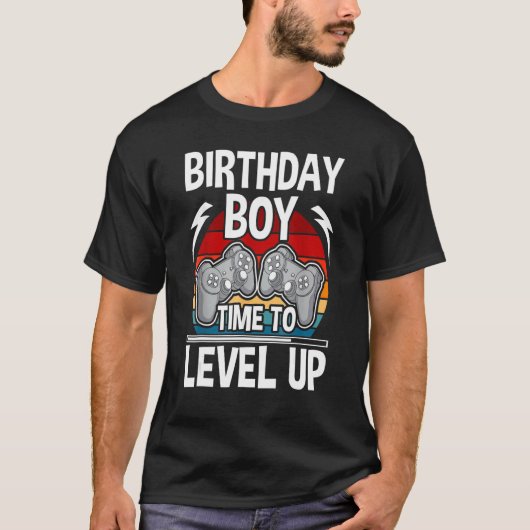 De tijd van de jongen van Birthday om VideoGamer 1 T-shirt (Voorkant)