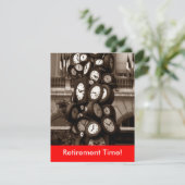 De tijd van de klok van de klok voor een partijuit kaart (Staand voorkant)