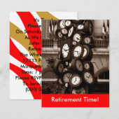 De tijd van de klok van de klok voor een partijuit kaart (Voorkant / Achterkant)