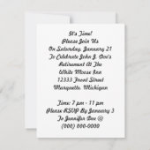 De tijd van de klok van de klok voor een partijuit kaart (Achterkant)