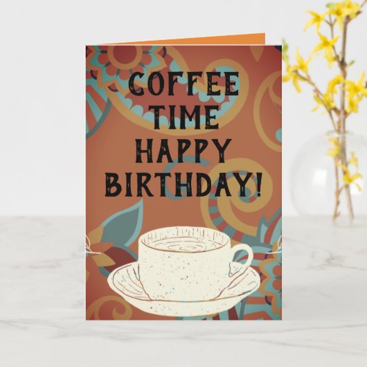 DE TIJD VAN DE KOFFIE KAART (Gele Bloem)