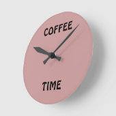 De TIJD van de KOFFIE, Middelgrote ronde muurklok Klok (Hoek)