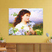 De tijd van de Lilacs door Sophie Anderson Canvas Afdruk (Insitu (Woonkamer))