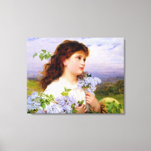De tijd van de Lilacs door Sophie Anderson Canvas Afdruk (Voorkant)