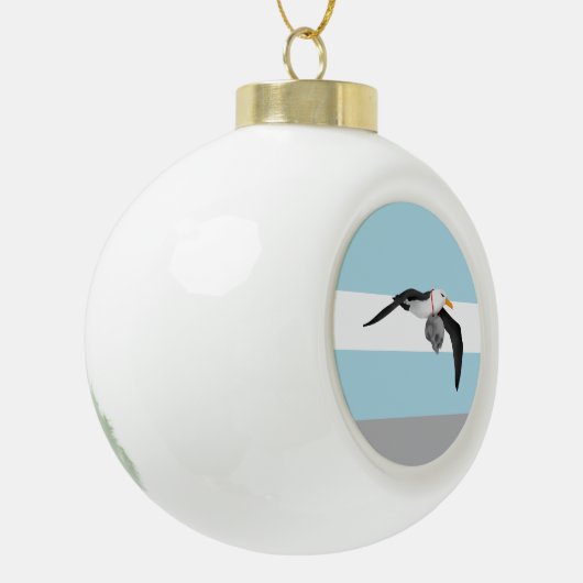De tijd van de oude zeeman Albatros Keramische Bal Ornament (Links)