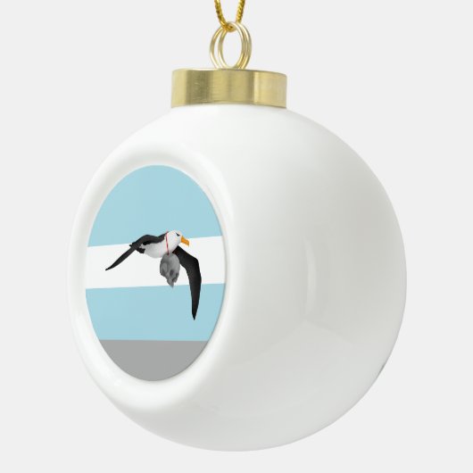 De tijd van de oude zeeman Albatros Keramische Bal Ornament (Rechts)