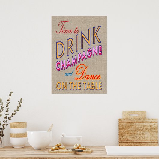 De Tijd van de overlapping om Poster te Drinken Ch (Keuken)