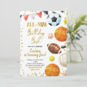 De Tijd van de Spel van de sport de Uitnodiging va (Staand voorkant)