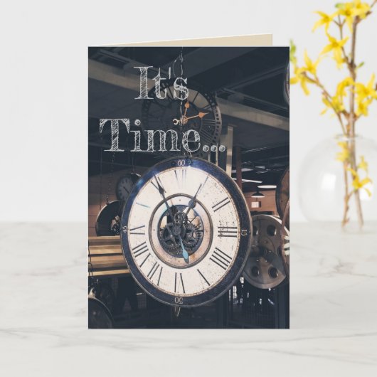 De Tijd van de verjaardag Kaart (Gele Bloem)