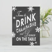 De Tijd van de vraag aan Drink Champagne Collectie Kaart (Staand voorkant)