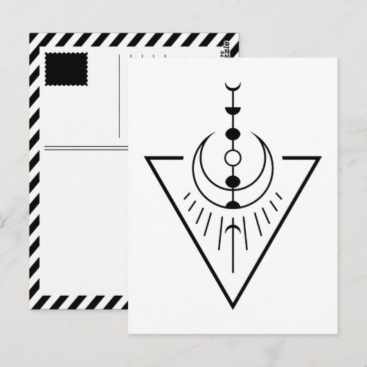 de tijd van de zon in de zon briefkaart (Voorkant / Achterkant)