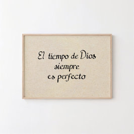 De Tijd van God is Altijd Perfect Poster