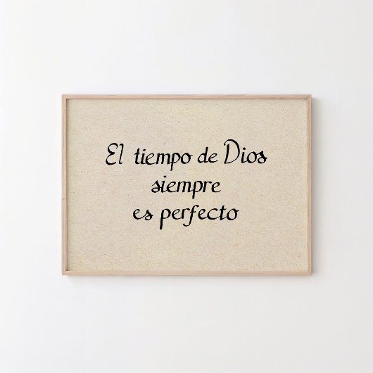 De Tijd van God is Altijd Perfect Poster