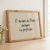 De Tijd van God is Altijd Perfect Poster