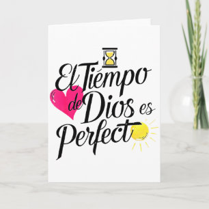 De Tijd Van God Is Perfect Christelijke Zin  Kaart