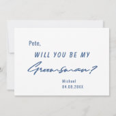 De tijd van Groomsman om het grappige manuscriptvo Kaart (Achterkant)