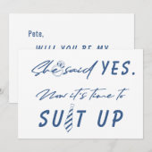 De tijd van Groomsman om het grappige manuscriptvo Kaart (Voorkant / Achterkant)