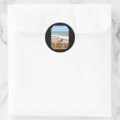 De tijd van het strand ronde sticker (Tas)