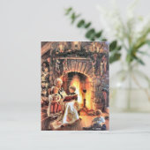 De Tijd van het verhalenboek met Oma bij Kerstmis Feestdagenkaart (Staand voorkant)