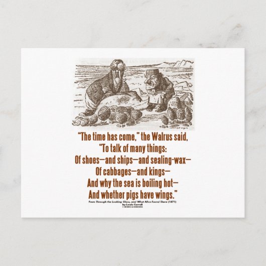 De tijd van het Wonderland komt door een blik op g Briefkaart (Voorkant)