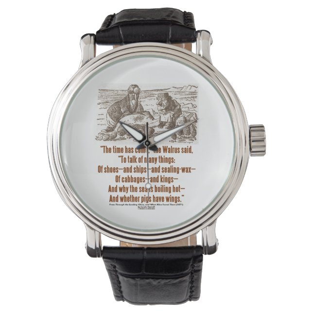 De tijd van het Wonderland komt door een blik op g Horloge (Voorkant)