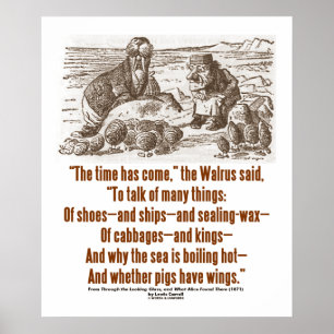 De tijd van het Wonderland komt door een blik op g Poster