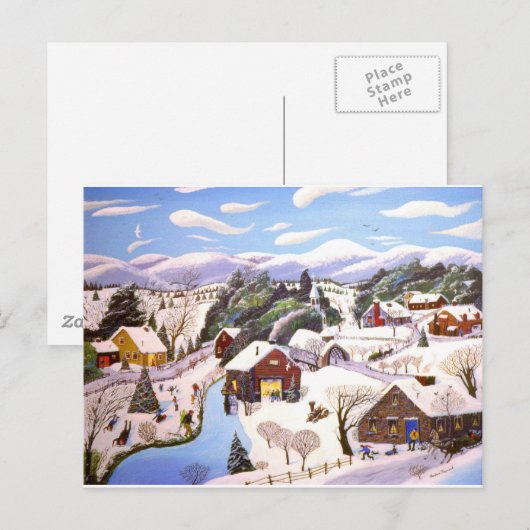 De Tijd van Kerstmis Feestdagenkaart (Voorkant / Achterkant)