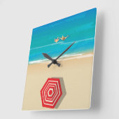 De tijd. vierkante klok (Hoek)