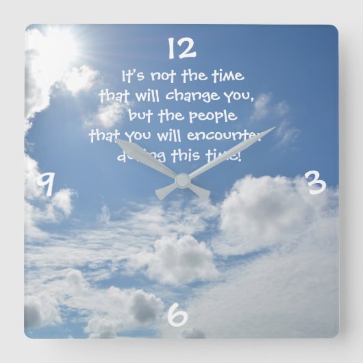 De tijd... vierkante klok (Voorkant)