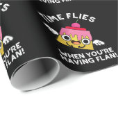 De tijd vliegt als je Flan Pun Dark BG hebt Cadeaupapier (Rol Hoek)