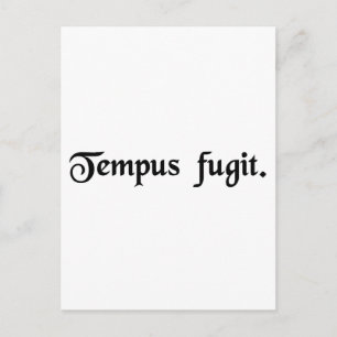 De tijd vliegt. briefkaart