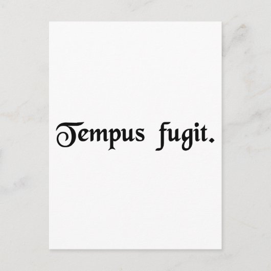 De tijd vliegt. briefkaart (Voorkant)