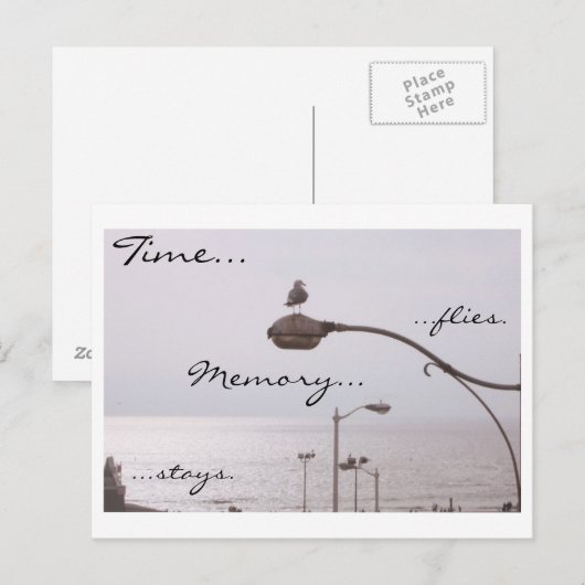 De tijd vliegt. Geheugen...blijft. Briefkaart (Voorkant / Achterkant)