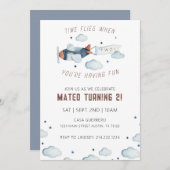 DE TIJD VLIEGT VERJAARDAG! KAART (Voorkant / Achterkant)