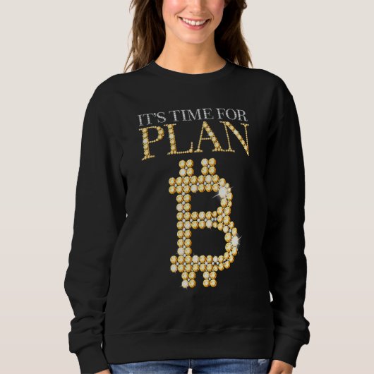 De tijd voor Plan B Bitcoin Blockchain Cryptocurre Trui (Voorkant)
