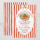 De tijd voor spaghetti verjaardag confetti kaart (Voorkant / Achterkant)