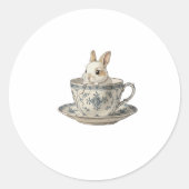 De tijd voor thee ronde sticker (Voorkant)