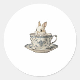 De tijd voor thee ronde sticker