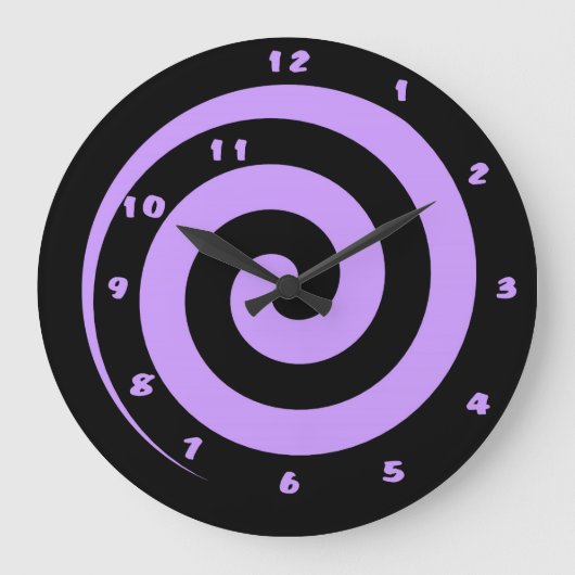 De tijd windt onderaan de Paarse en Zwarte Grote Klok (Voorkant)