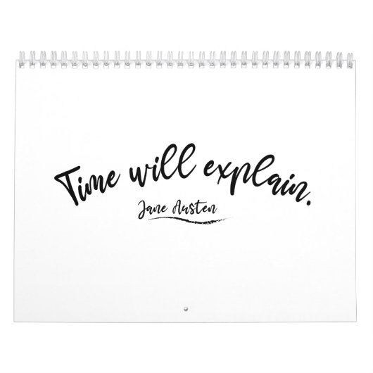 De tijd zal het uitleggen. Jane Austen Kalender (Hoes)