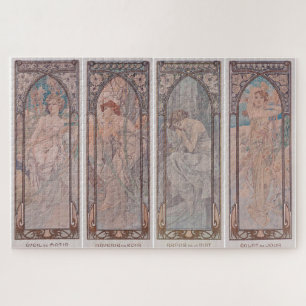 De tijden van de dag 1899: een art nouveau van Muc Legpuzzel