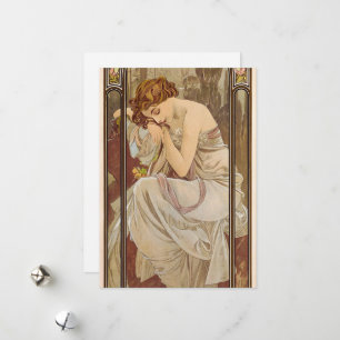 De tijden van de dag, de nachtrust, 1899 door Much Feestdagenkaart