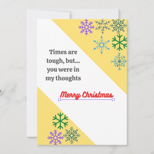 De tijden zijn zwaar 2020 Kerstmis Feestdagenkaart (Voorkant)