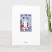 "DE TIJDEN ZIJN ZWAAR, HIER IS JE KERST KAART" FEESTDAGEN KAART (Achterkant)